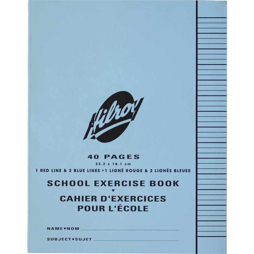 Hilroy Exercise Book Blue Ruled 9-1/8" x 7-1/8" 40 pages