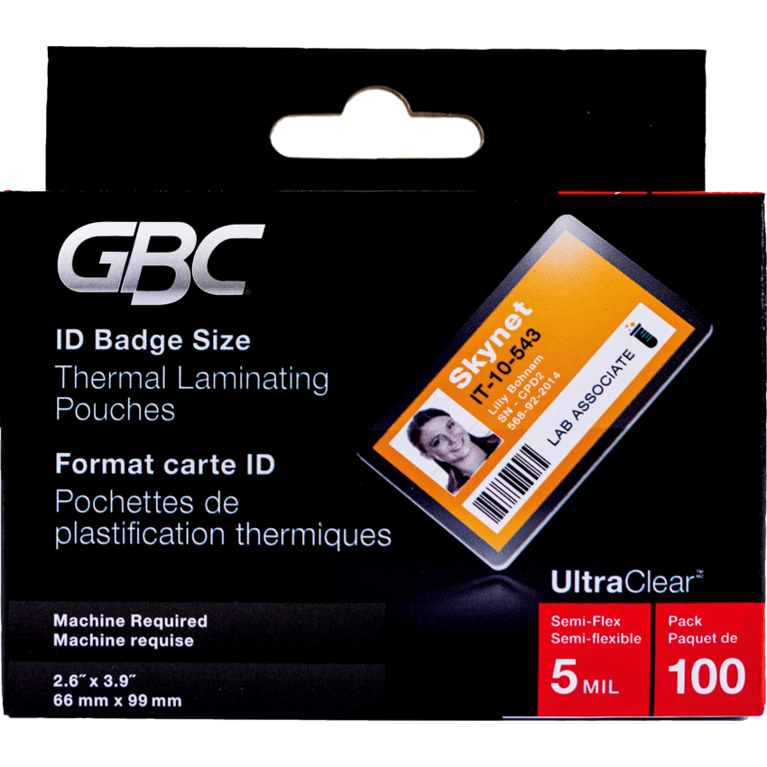GBC® Ultra Clear™ Laminating Film Pouches Government/ID Card, 100/box