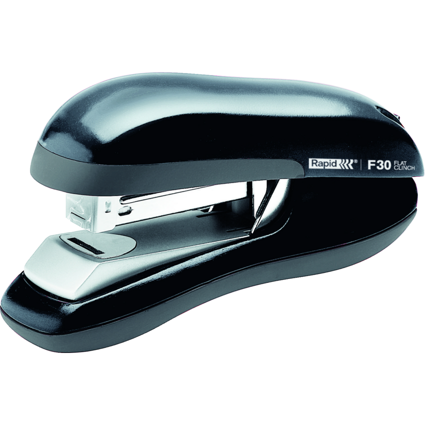 Rapid® F30 Flat Clinch Compact Stapler Half Strip 30 sheets Black