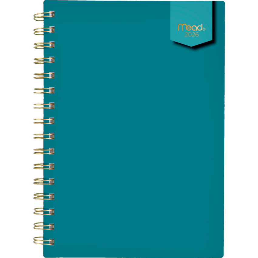 Mead® Real Weekly/Monthly Planner 8-1/2" x 6" Bilingual Teal