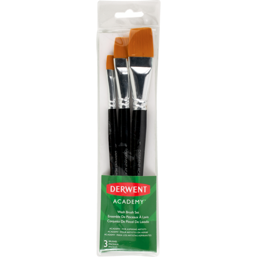 Derwent Academy® Wash Brushes 3/set