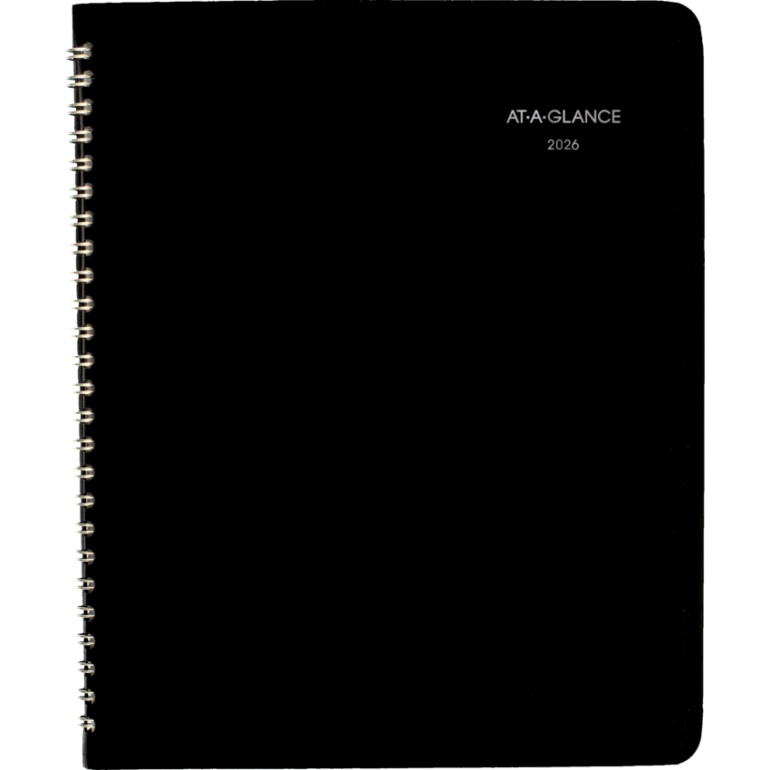 AT-A-GLANCE® Monthly Wire Bound Diary 8-3/4x6-7/8" Bilingual
