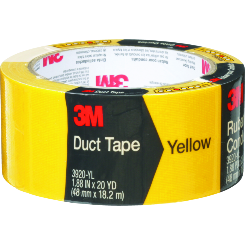 3M™ Multi-Use Coloured Duct Tape 1-7/8" (48 mm x 18.2 m) Yellow