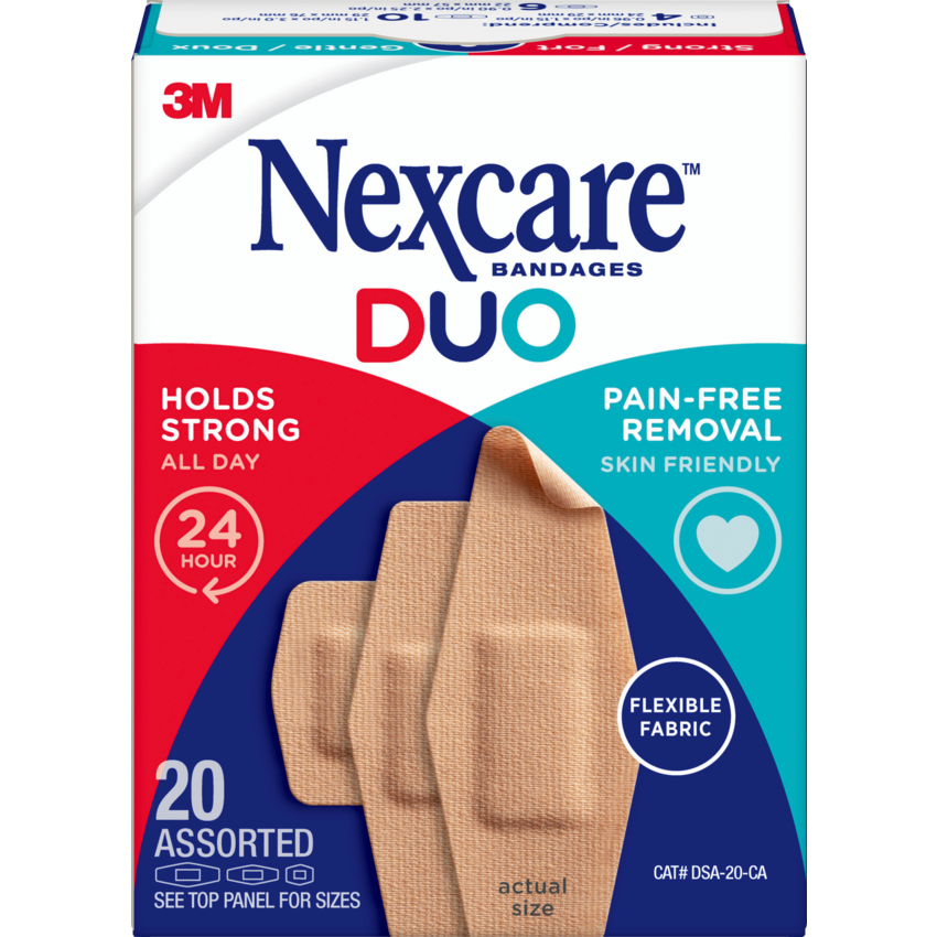 3M™ Nexcare™ Duo Bandages Assorted Sizes 20/box