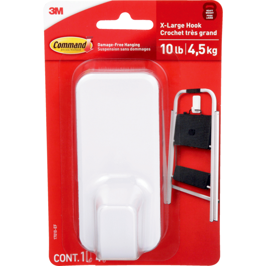 Command™ X-Large Adhesive Hook 10 lbs White