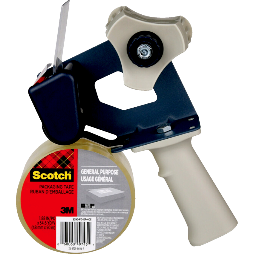 Scotch® General Purpose Packaging Tape Clear w/Dispenser 48 mm x 50 m