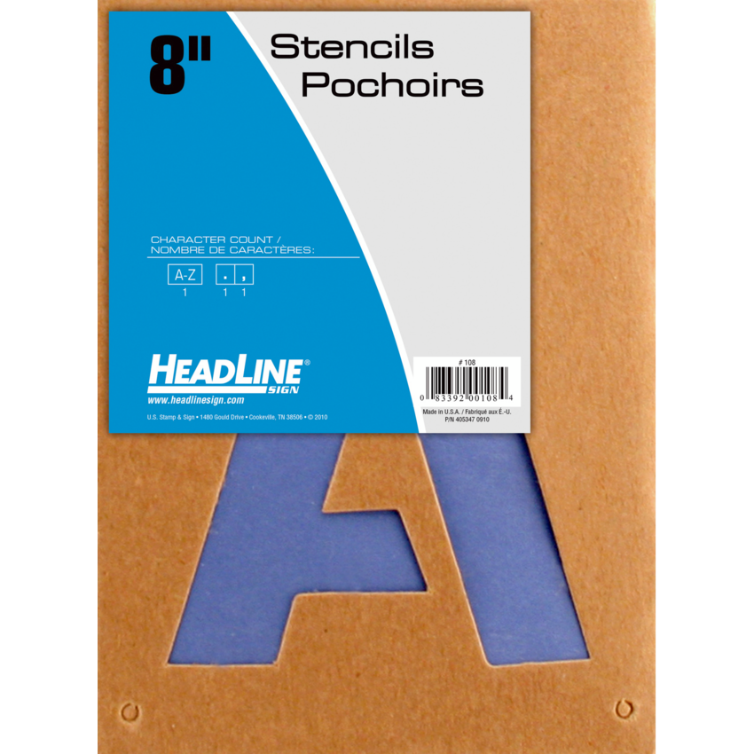 Headline® Stencils Capitals 8