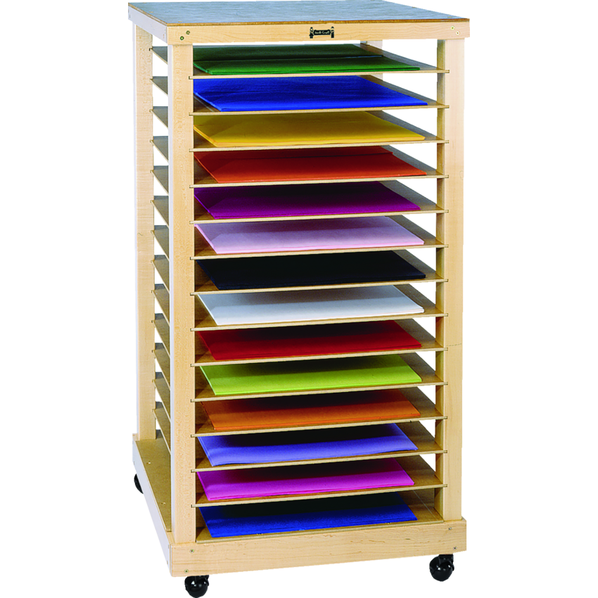 Jonti-Craft® Paper Rack 14 shelves 30-1/2"W x 26"D x 49"H