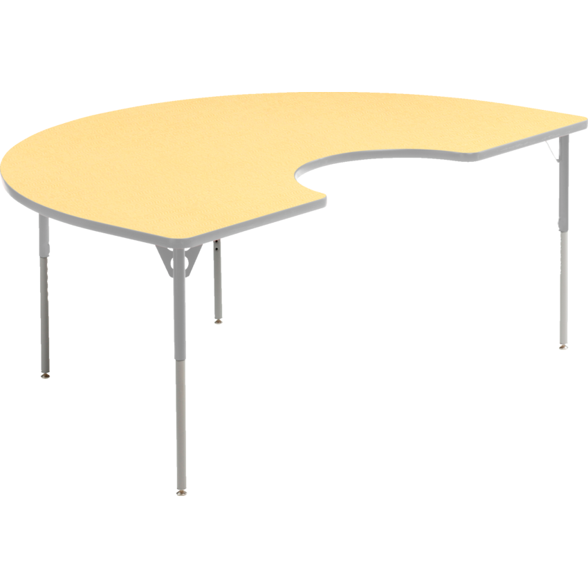 Mitybilt Aktivity Guided Reading Kidney Table 36" x 60" Lemon/Silver