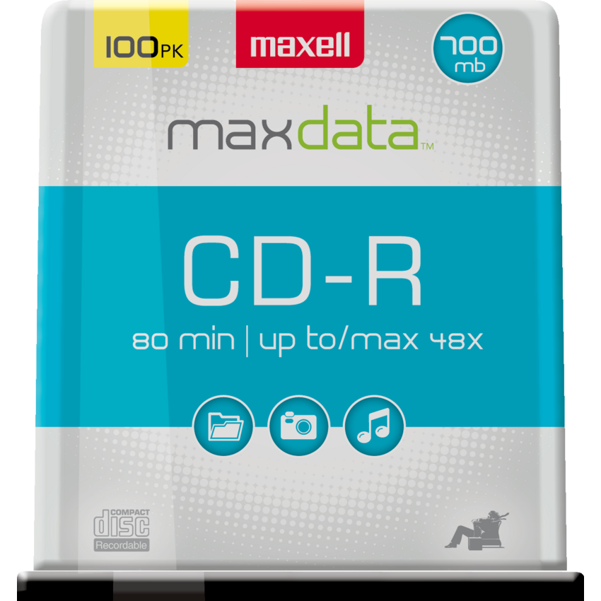 Maxell Maxdata™CD-R's 48X 8 0min 700 MB 100/spindle