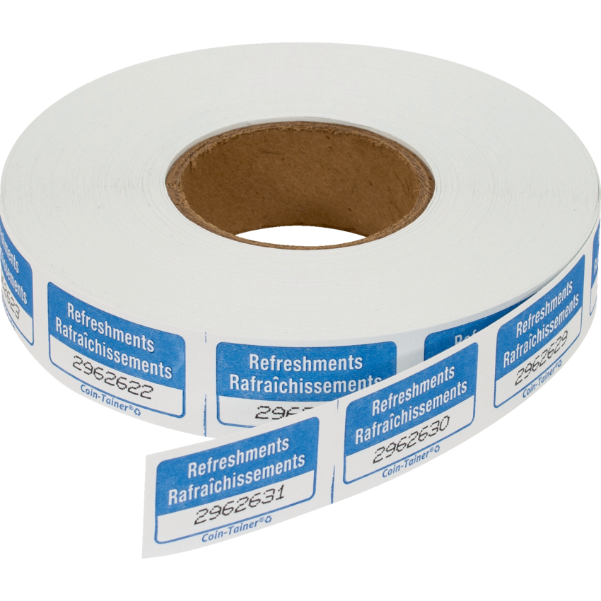 Merangue Refreshments Tickets Single Bilingual Blue 1,000/roll