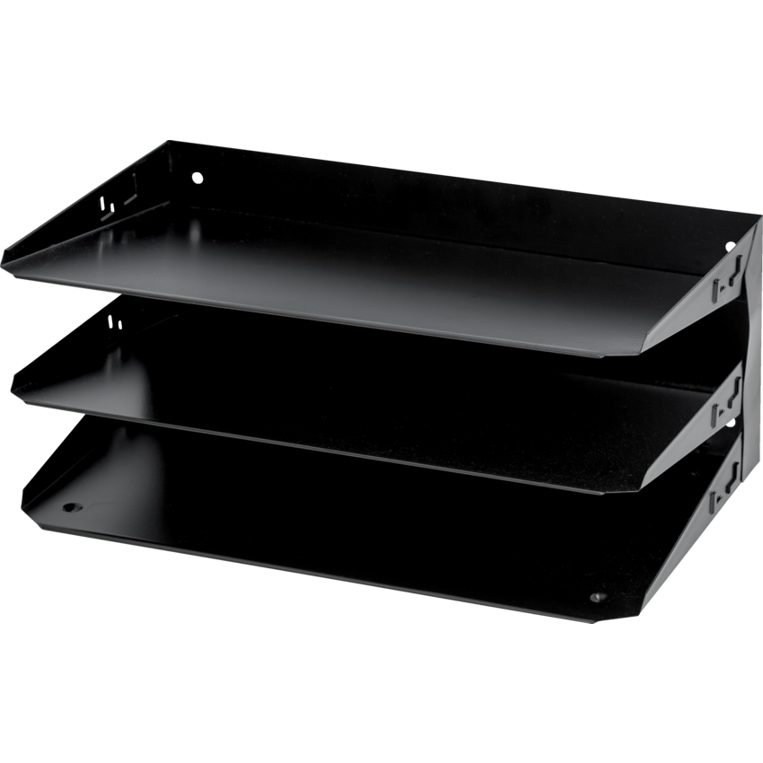 Merangue Metal 3-Tier Sorter Legal Black