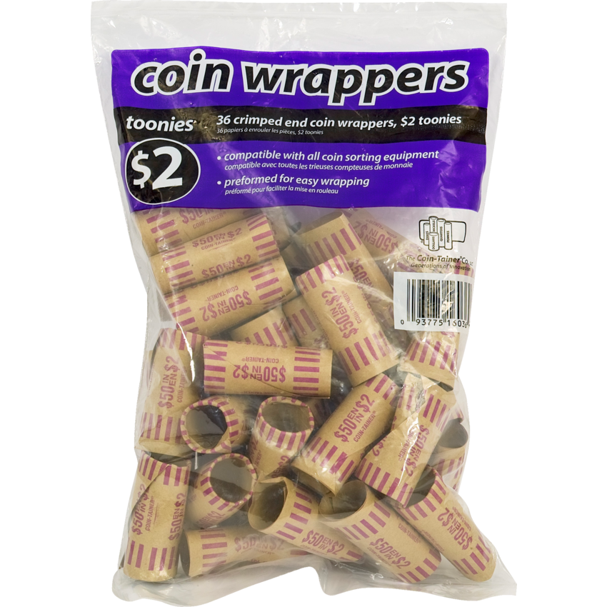 Merangue The Coin-Tainer® Coin Wrappers $2 36/pkg
