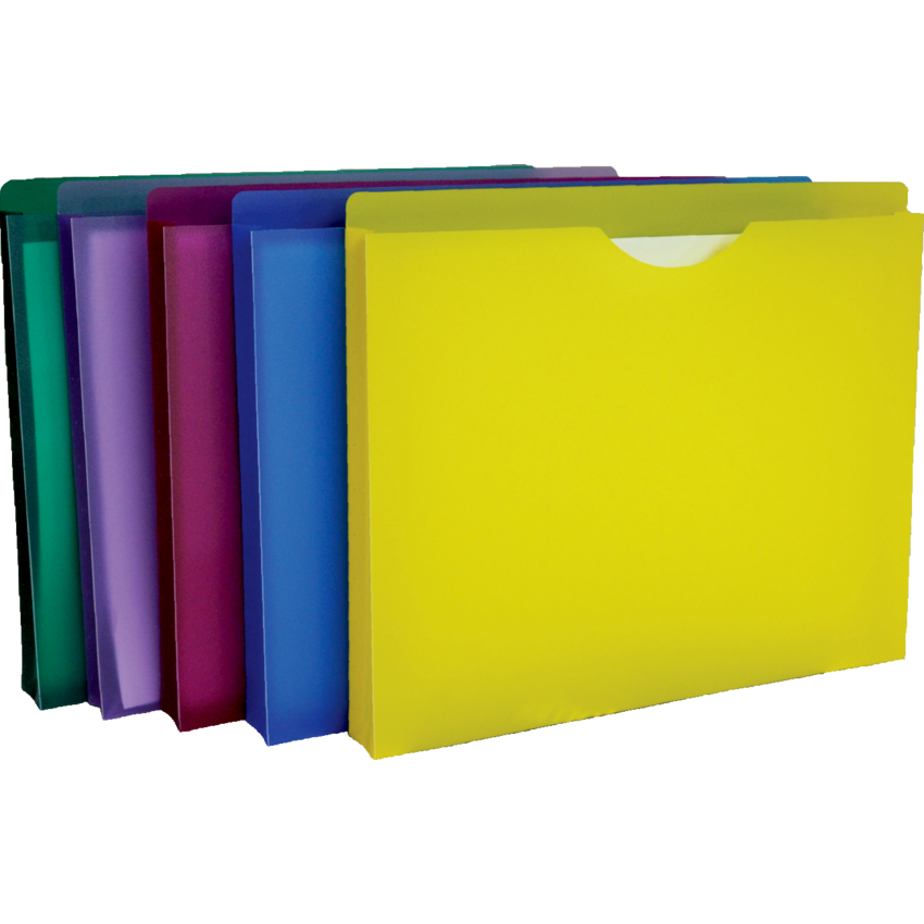 Winnable Expanding Poly File Jackets Letter Size Assorted Colours 5/pkg