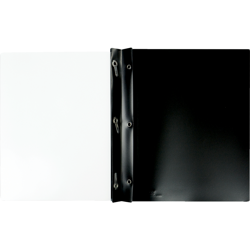 Winnable Poly Tang Clear Front Presentation Cover Letter Black