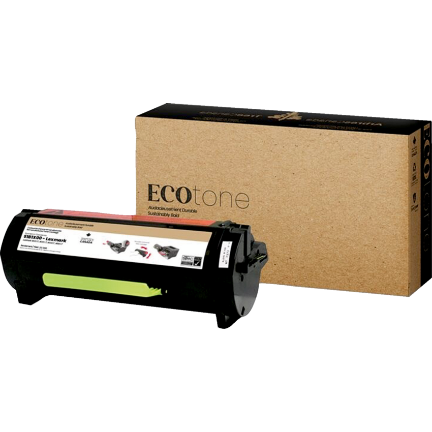 EcoTone® Remanufactured Laser Cartridge (Lex 51B1X00) Black