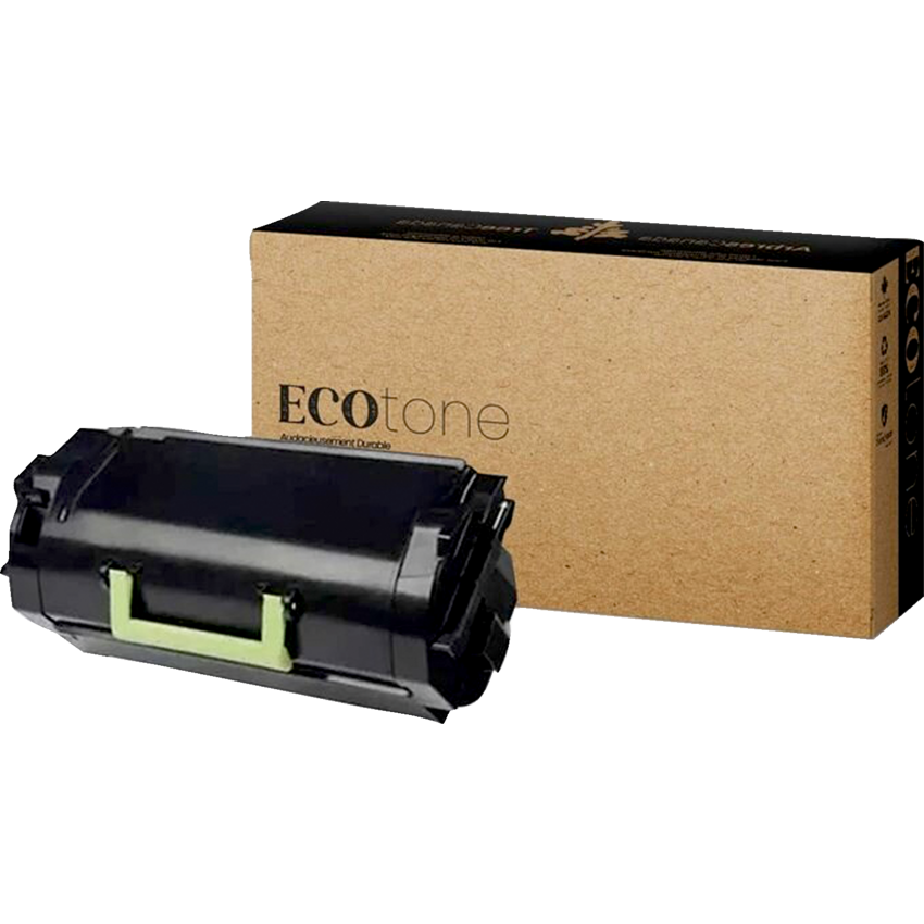 EcoTone® Remanufactured Laser Cartridge (Lex 52D1000, 521) Black
