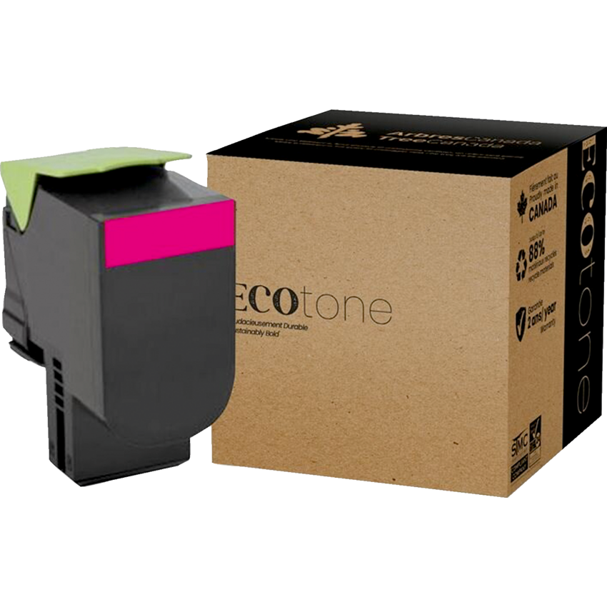 EcoTone® Remanufactured Laser Cartridge (Lex 78C1XM0) Magenta