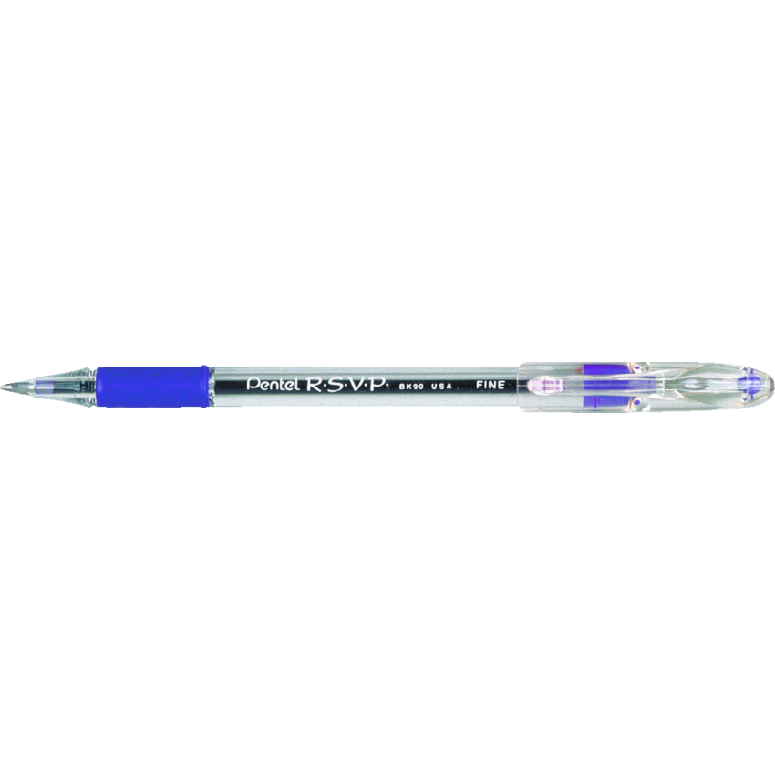 Pentel® R.S.V.P.® Pens Fine Point Blue 12/box