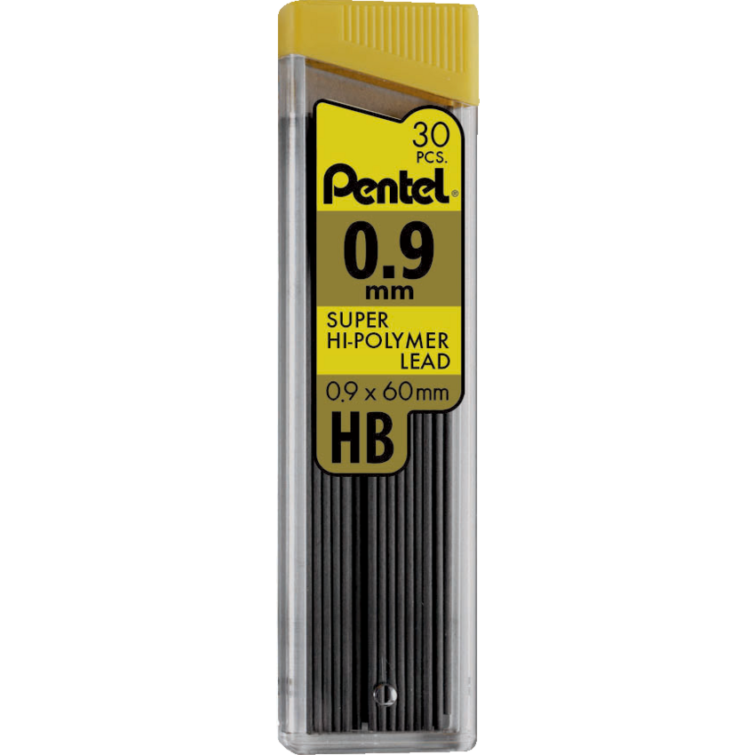Pentel® Super Hi-Polymer® Pencil Leads HB 0.9 mm 30 leads/pkg