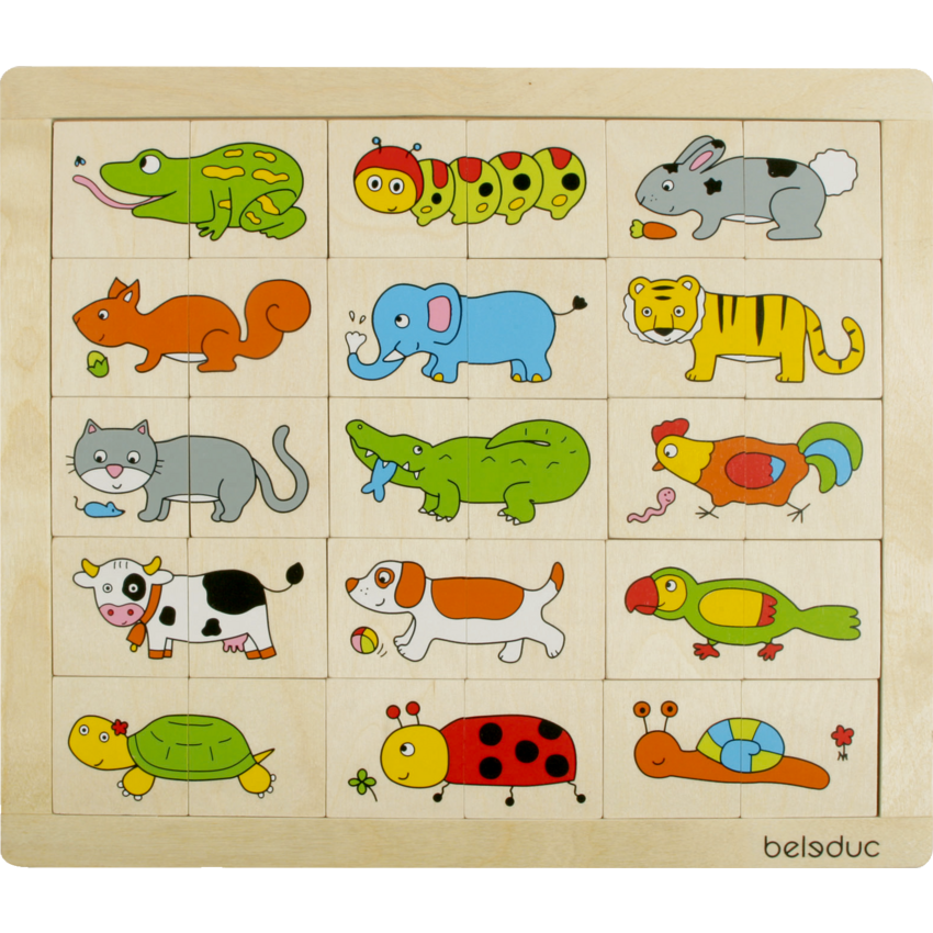 Beleduc Match and Mix Puzzle Animals