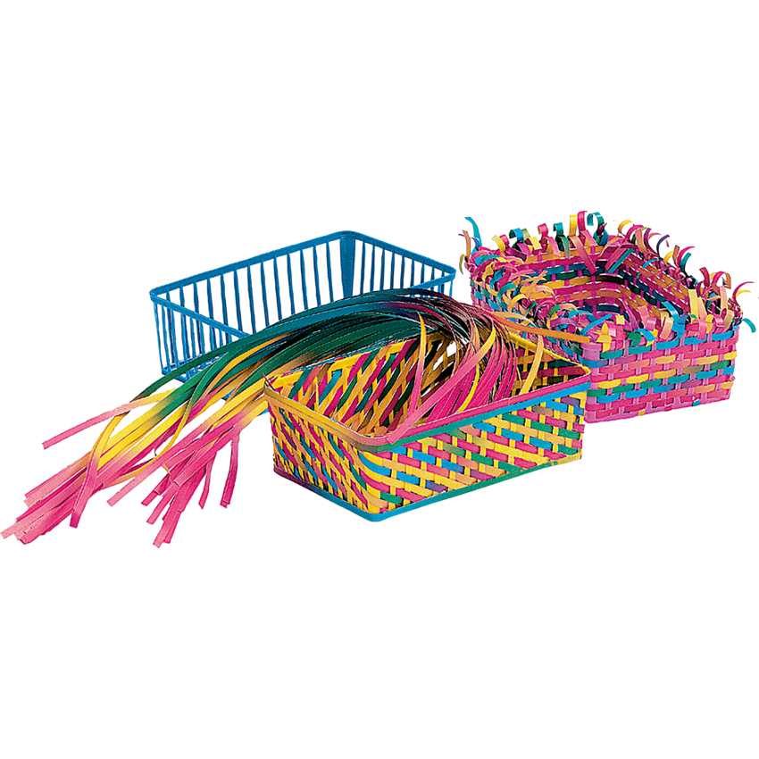 Roylco Classroom Weaving Baskets 6-1/2" x 4-1/2" x 2-1/4" Assorted Bright Colours