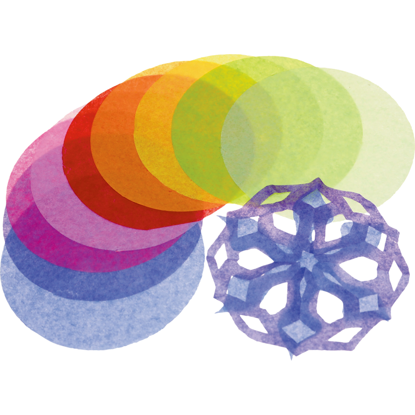 Roylco Tissue Circles 4" Assorted Colours 480/pkg