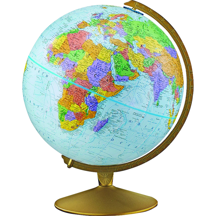 Replogle Explorer 12" Blue-Ocean Globe w/Gold Coloured base