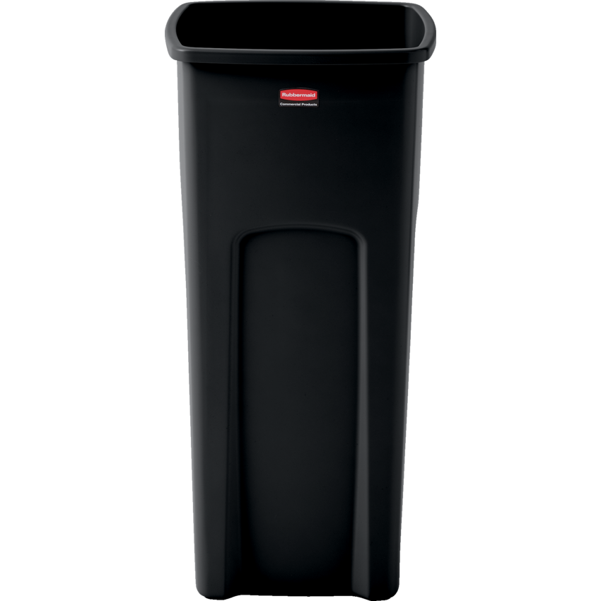 Rubbermaid® Untouchable® Containers Square 15-1/2"W x 15-1/2"D x 30-29/32"H Black