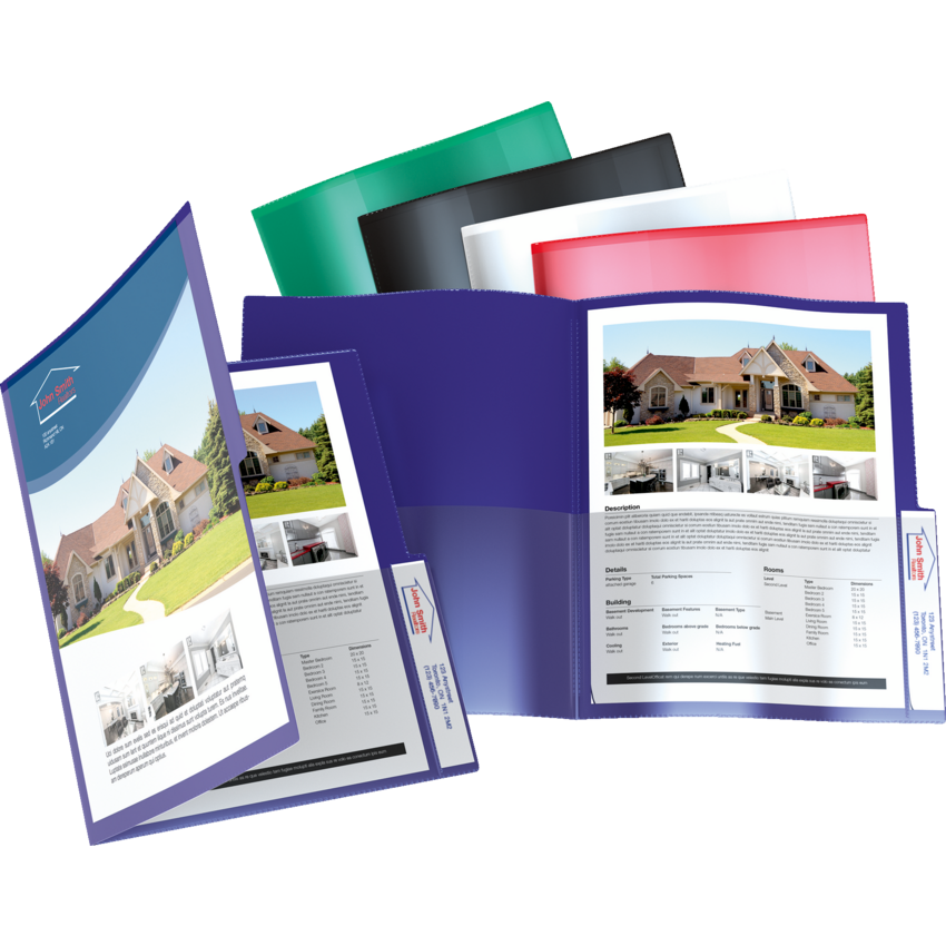 QuickFit® Project File Folders Letter Black 5/pkg