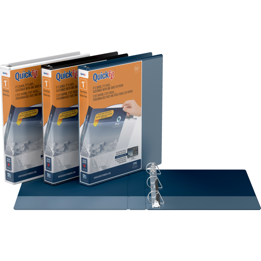 Davis Group QuickFit® View D-Ring Binder 1" Black