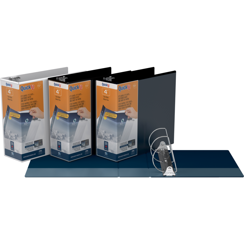 Davis Group QuickFit® View D-Ring Binder 4" White