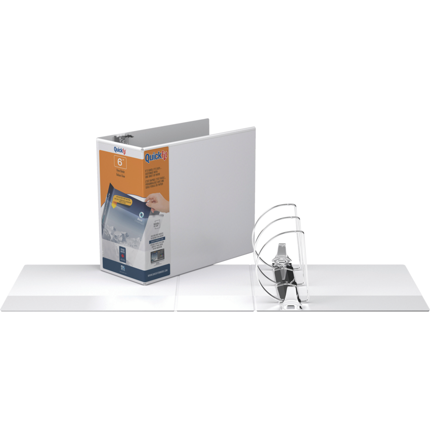 Davis Group QuickFit® View D-Ring Binder 6" White