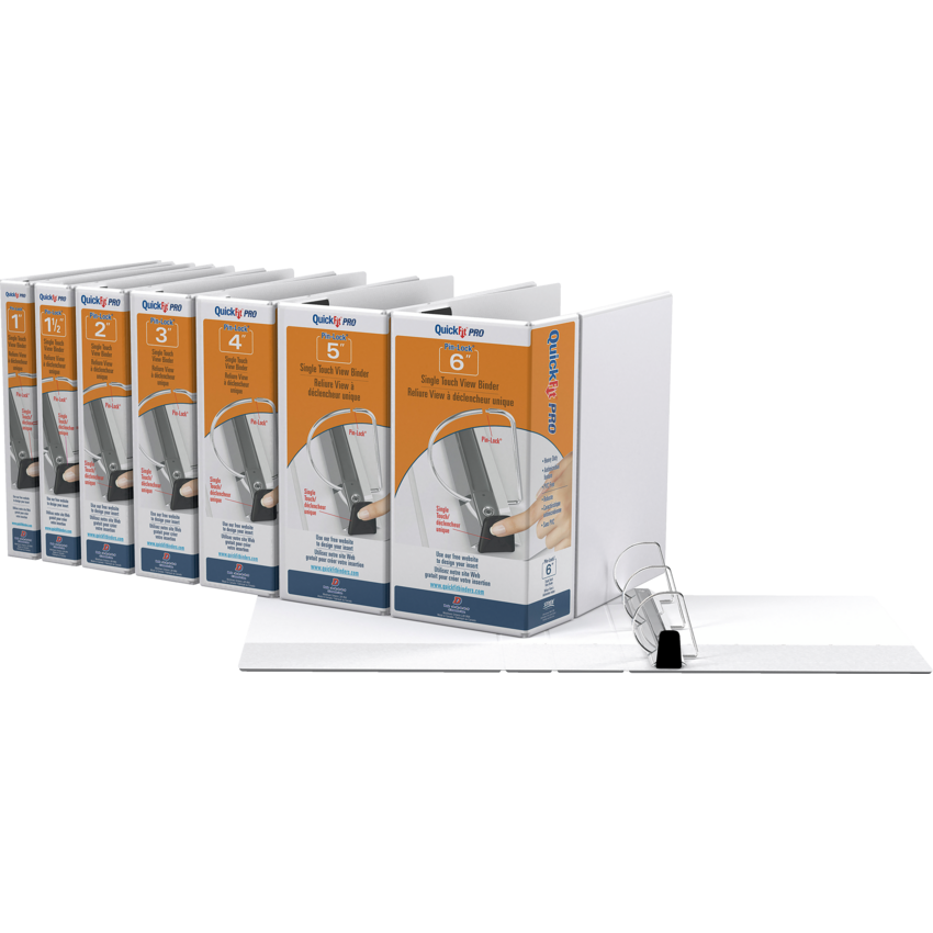 Davis Group QuickFit® PRO HD Single Touch Pin-Lock® View Binders 4" White