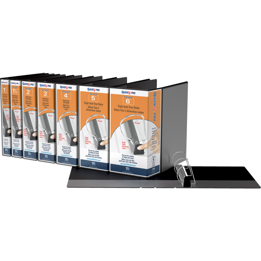 Davis Group QuickFit® PRO HD Single Touch Pin-Lock® View Binder 4" Black