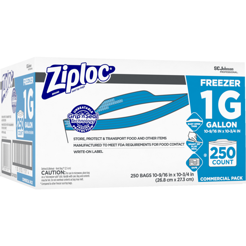 Ziploc® Freezer Bags 1 gallon 250/box