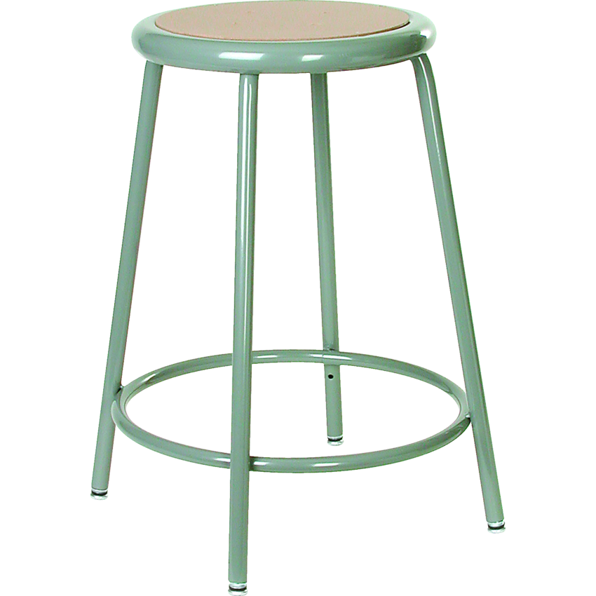 Mur-Van Stationary Height Stool 30"H Royal Grey