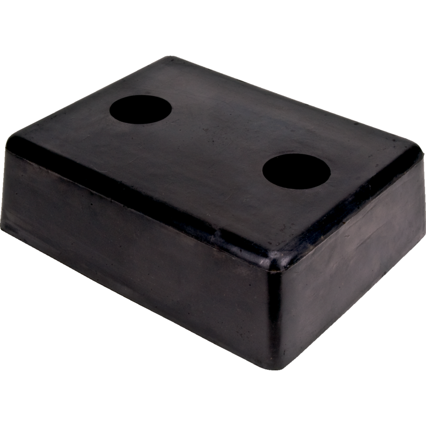 Kleton® Molded Dock Bumper Rectangular Rubber 16 lb