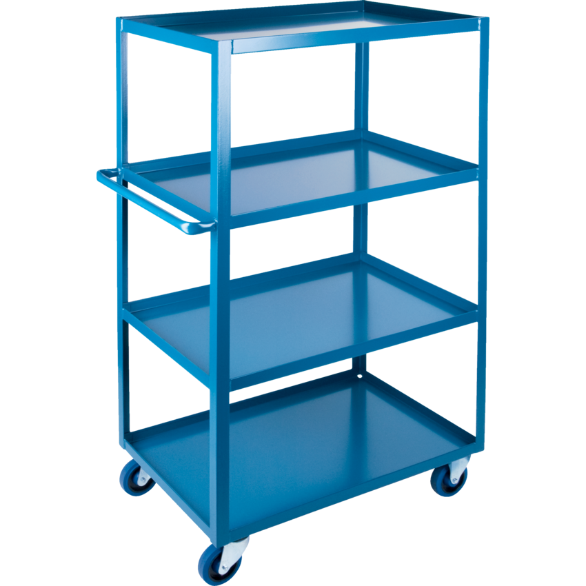 Kleton® Heavy-Duty Shelf Truck 4 Shelves 24"W x 39"D x 61"H Blue
