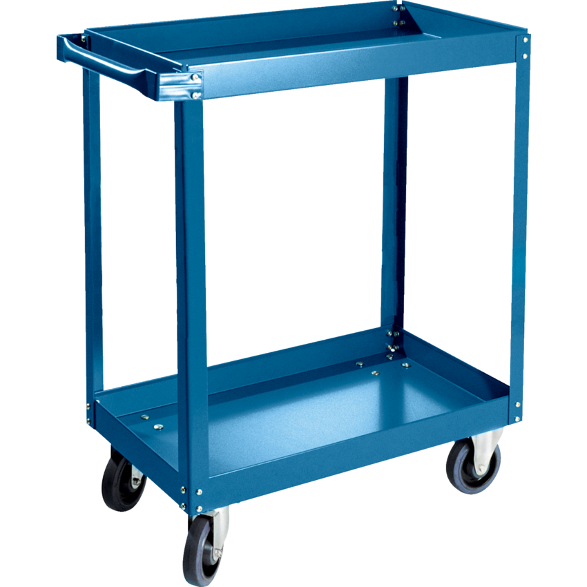 Kleton® Ready to Assemble Shelf Truck 2-Shelf 5" Rubber Casters 24"W x 36"D x 36"H