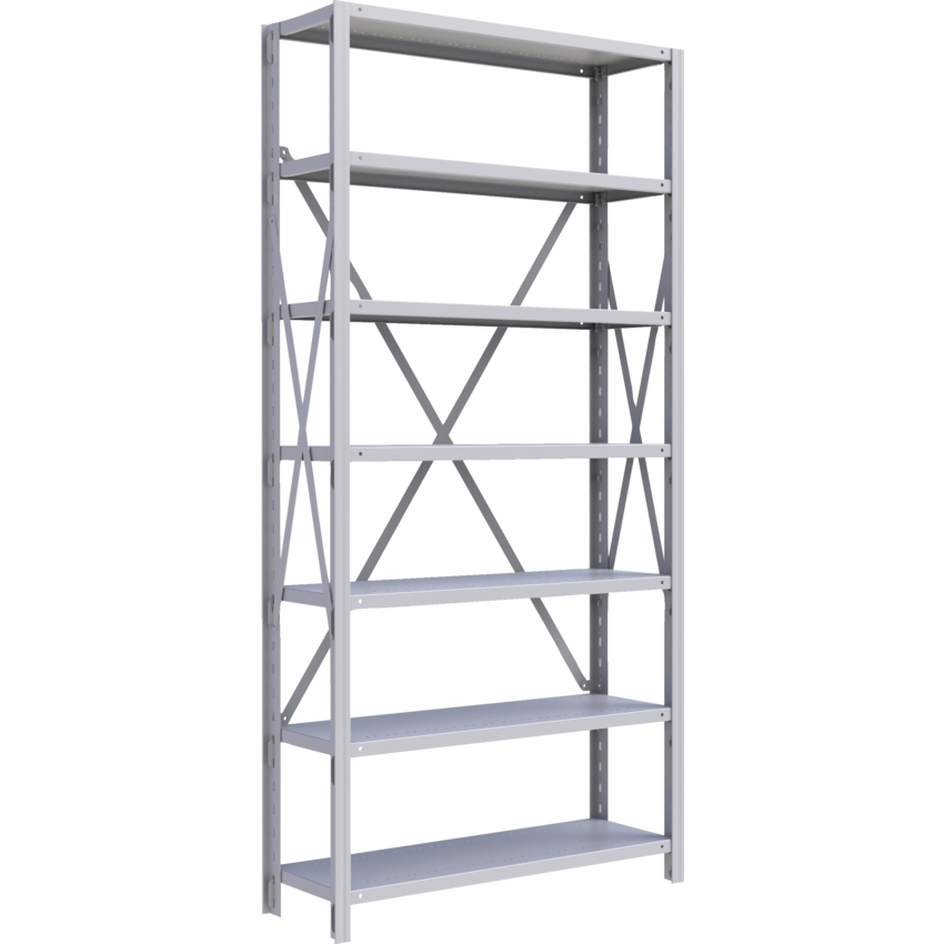 Metalware Boltless Shelving Units 7 Shelves 36"W x 18"D x 76"H Grey