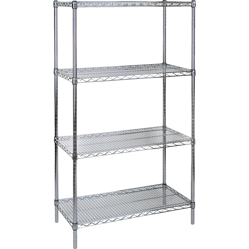 Kleton® Heavy Duty Chromate Wire Shelving 5 Shelves 30"W x 14"D x 74"H
