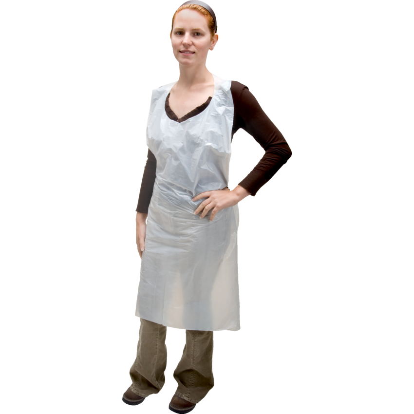 Zenith® Polyethylene Apron White 100/pkg