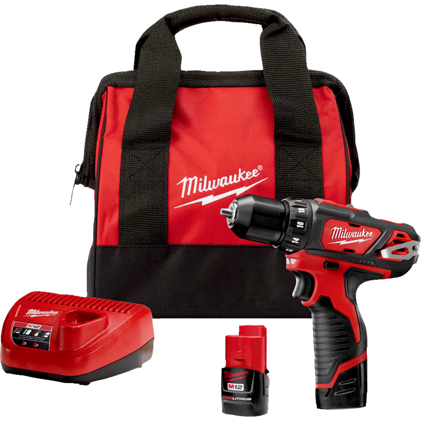 Milwaukee Cordless Drill 12 V Lithium-Ion Battery