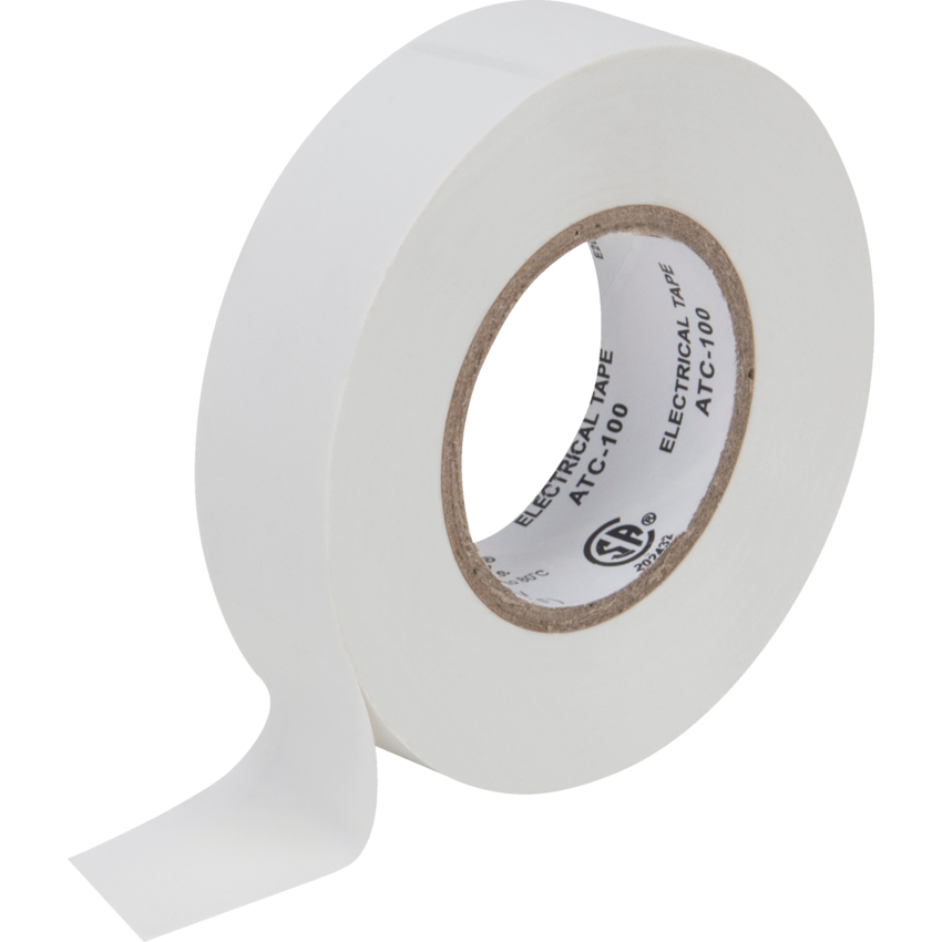 Aurora Tools® Electrical Tape 3/4" (19 mm x 18 m) White