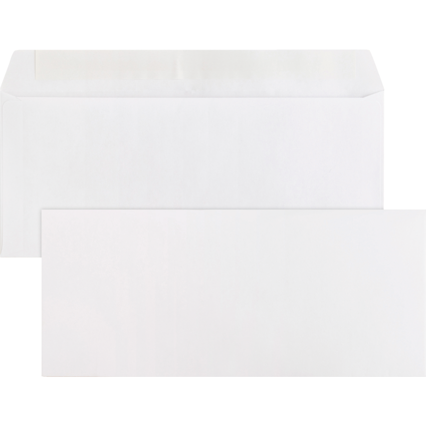 Business Source® Peel & Seal Business Envelopes Plain #10 4-1/8" x 9-1/2" 24 lb White 500/box