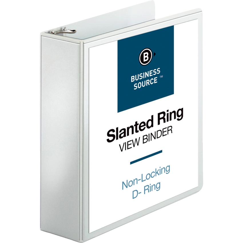 Business Source® D-Ring Binders 3" White