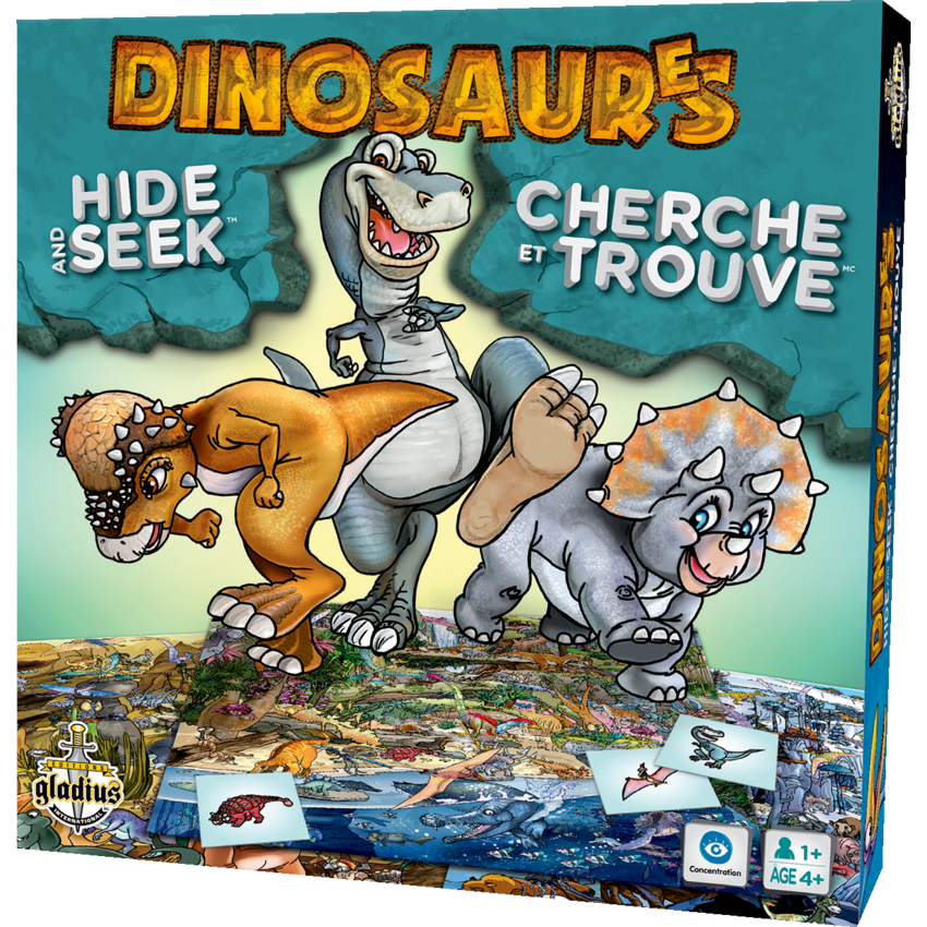 Editions Gladius Hide and Seek Game Dinosaurs