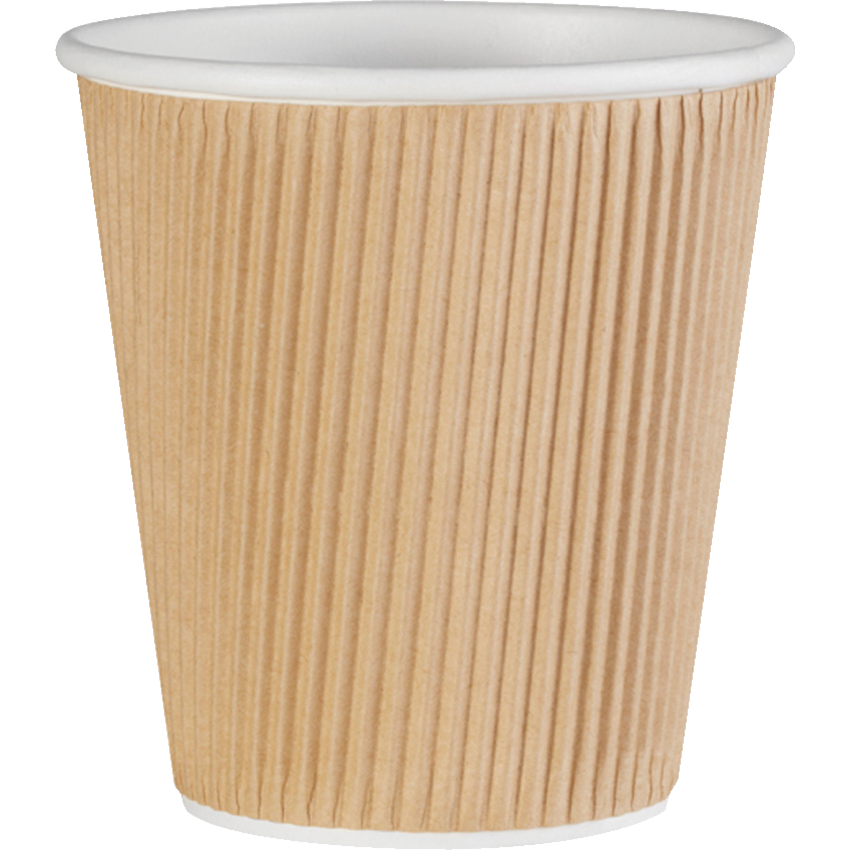 Genuine Joe Ripple Cups 10 oz Brown 25/pkg