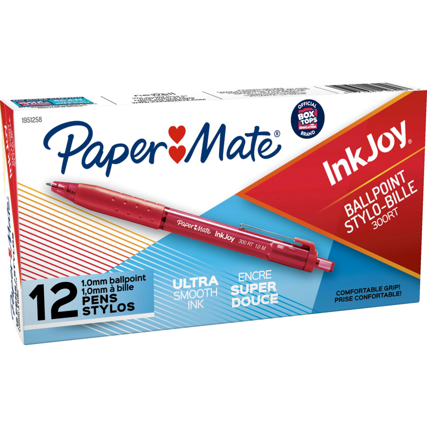 Paper Mate® InkJoy® 300 RT Retractable Ball Point Pen Medium Point Red 12/box